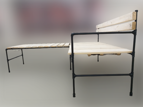 Decorative Solid Wood Corner Seating Group