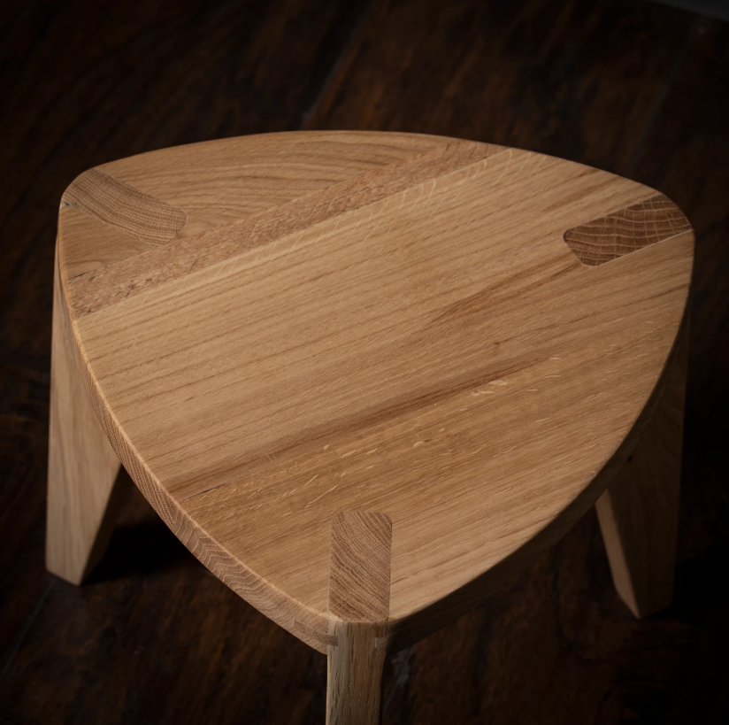 Rustic Wooden Stool – Handmade Small Bench, Solid Wood Farmhouse Tabouret, Minimalist Decor Seat