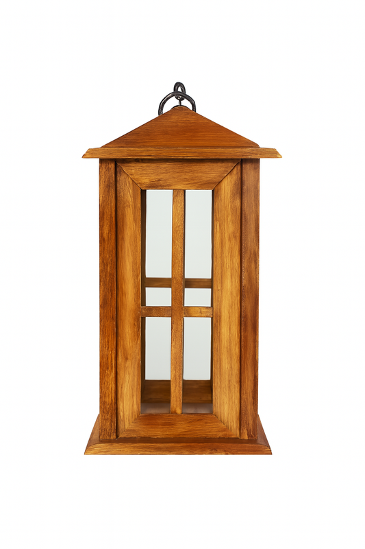 Rustic Wooden Lantern | Natural Wooden Candle Holder | Handmade Outdoor Decor