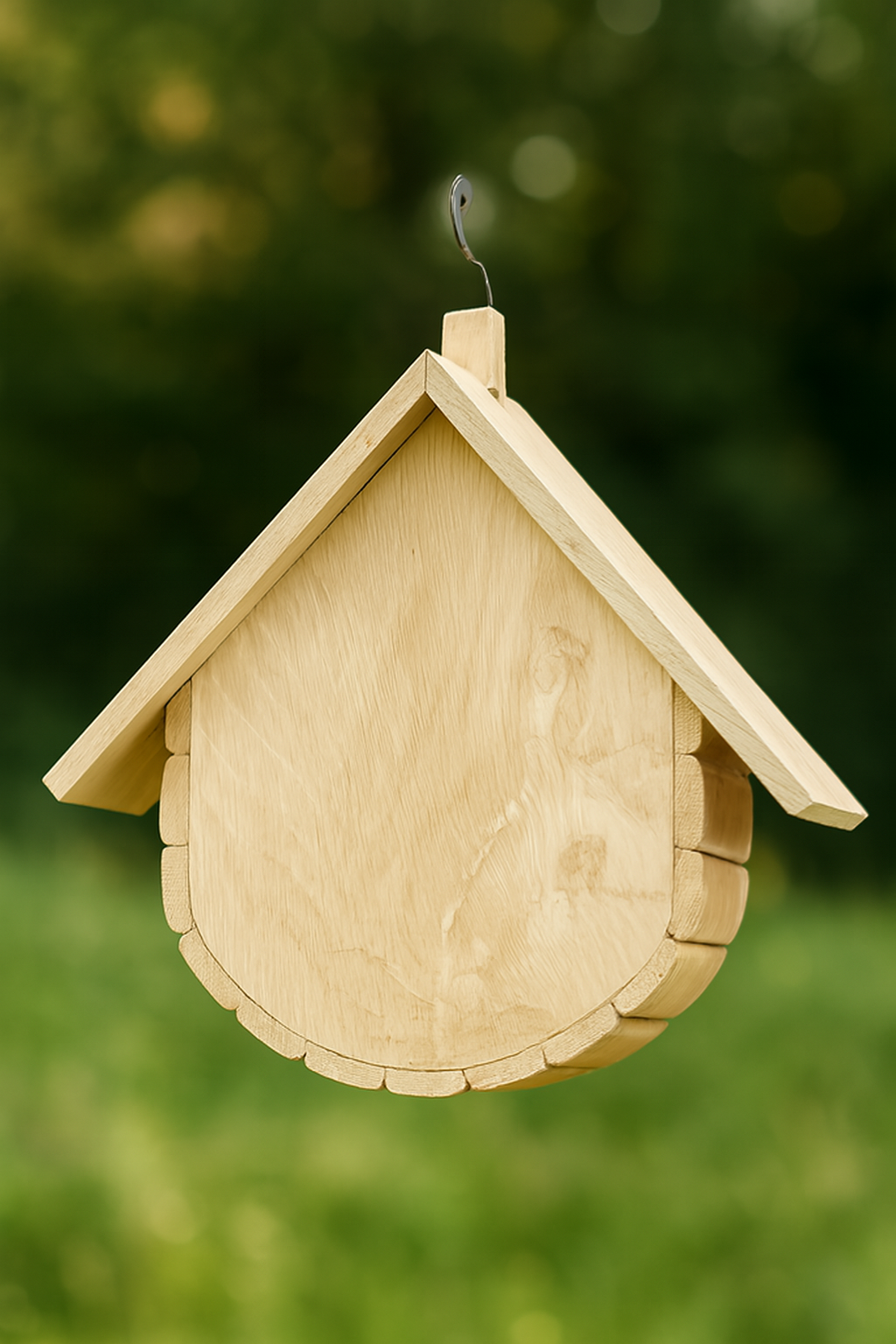 Handmade Wooden Birdhouse – Rustic Outdoor Bird Nest Box for Garden, Balcony & Backyard | Natural Wood Bird Feeder Shelter