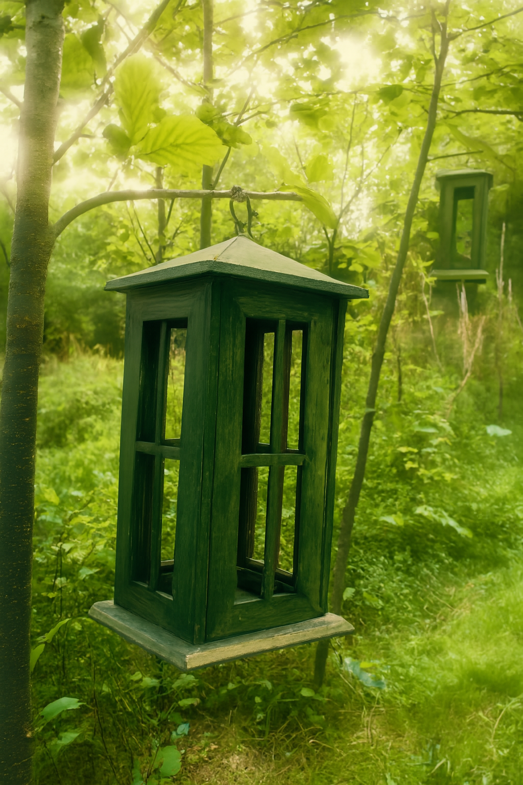 Rustic Wooden Lantern | Natural Wooden Candle Holder | Handmade Outdoor Decor
