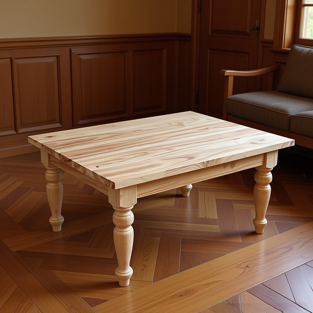 Rustic Solid Wood Coffee Table – Dining Table Handmade Farmhouse Style