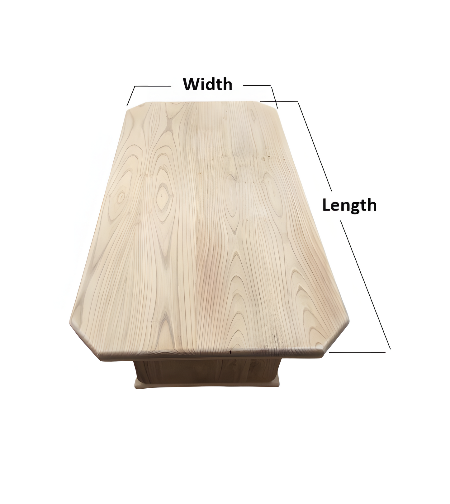 Rustic Wooden Coffee Table – Handmade Solid Wood, Farmhouse Style with Storage Shelf