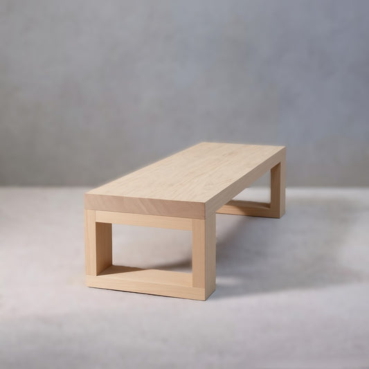 Minimalist Solid Wood Bench & Coffee Table – Handmade Multi-Purpose Natural Furniture